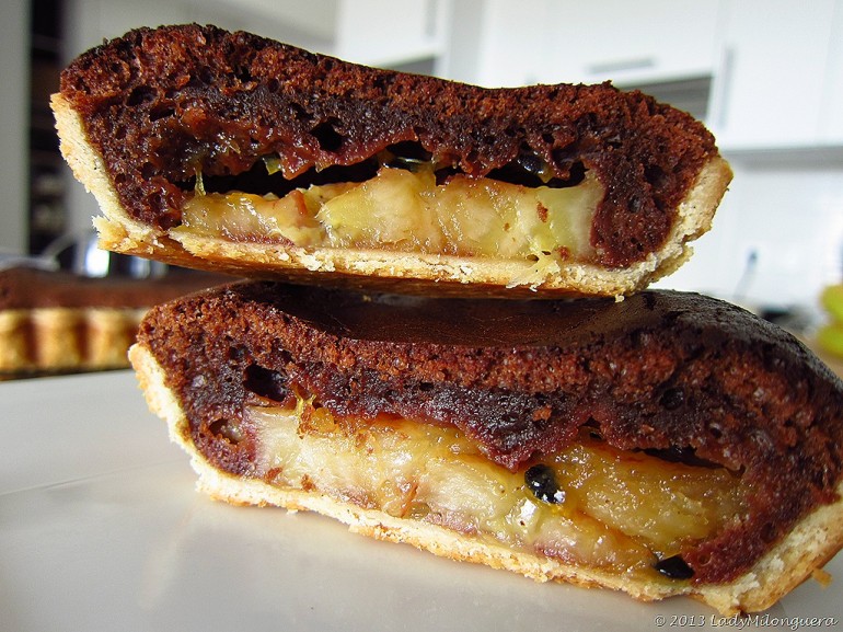 Tarte au chocolat et fruits de la passion