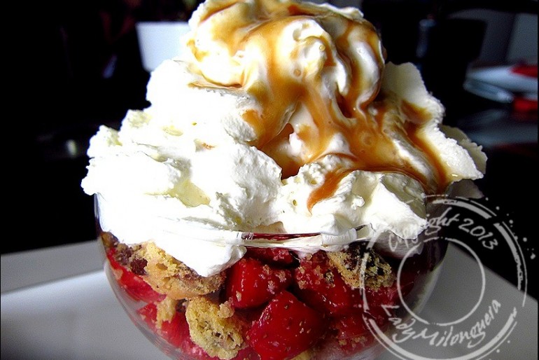 Sundae fraises et caramel