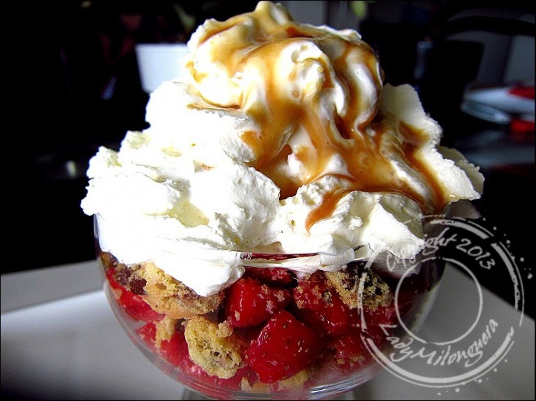 Sundae fraises et caramel