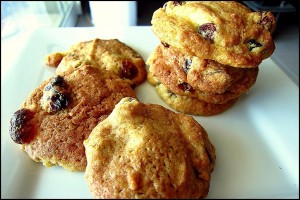 Cookies aux raisins et canneberges