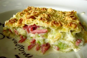 Gratin de ravioles au jambon