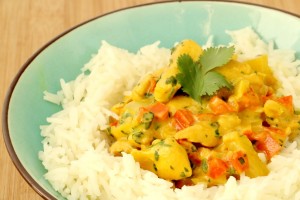 Curry de poulet à l’ananas et au lait de coco