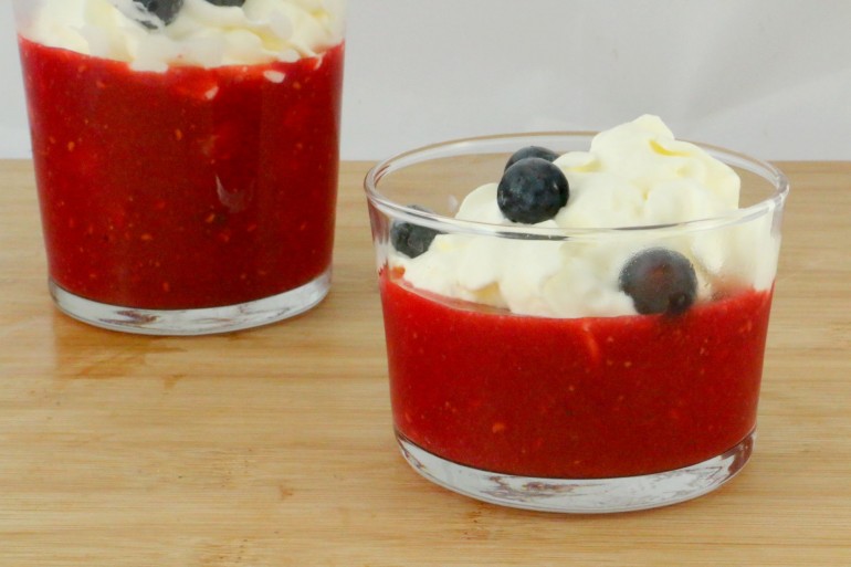 Cappuccino de fraises et framboises