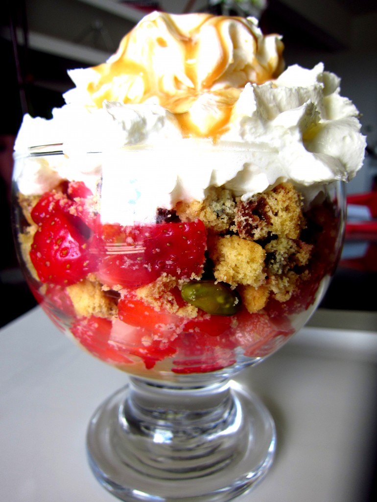 Sundae fraises et caramel