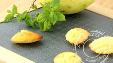 Madeleines au citron et à la menthe