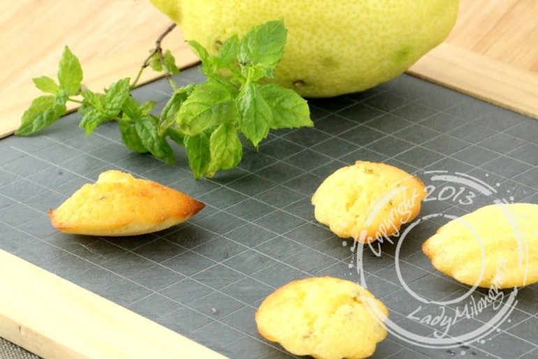 Madeleines au citron et à la menthe