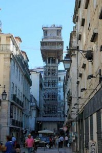 Lisbonne : elevador de Santa Justa