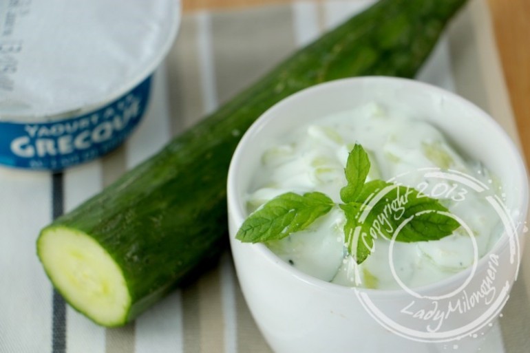 Concombre façon tzatziki