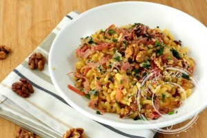 Coquilettes-risotto-jambon-cru-noix-huile-truffe-1