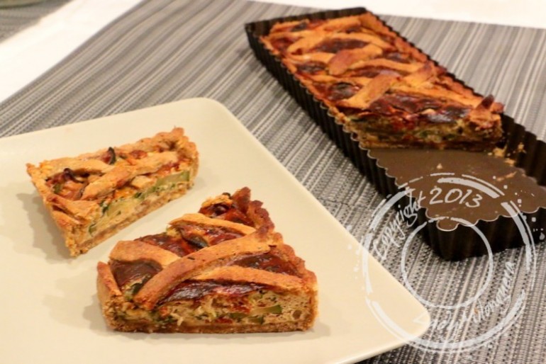 Tarte courgettes et pignons