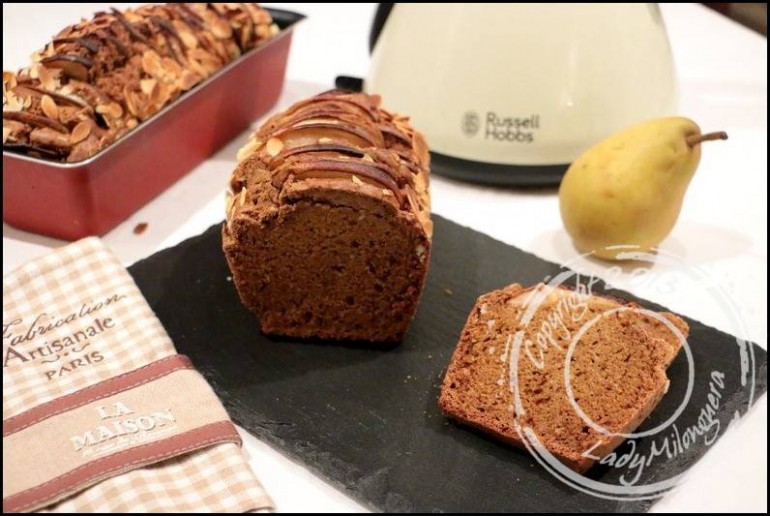 Cake aux amandes et poires saveur pain d’épice sans gluten et sans lactose