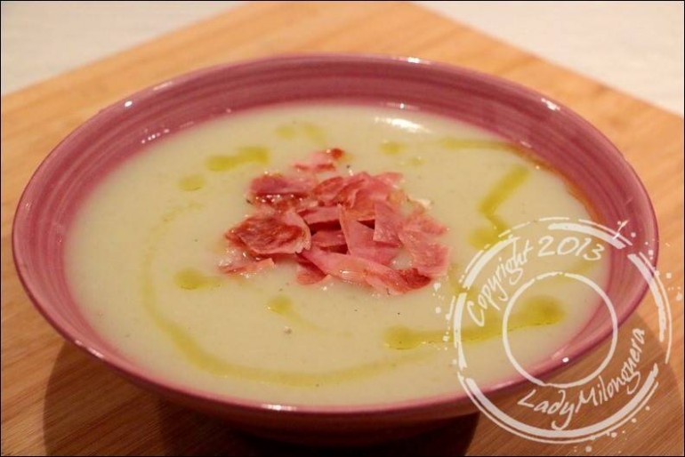 Velouté de topinambours au bacon de Cyril Lignac