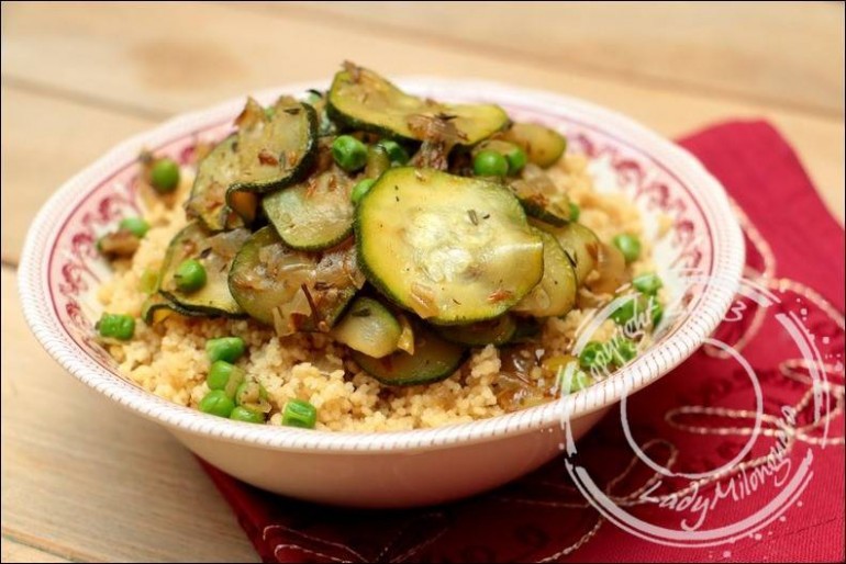 Couscous aux courgettes et petits pois