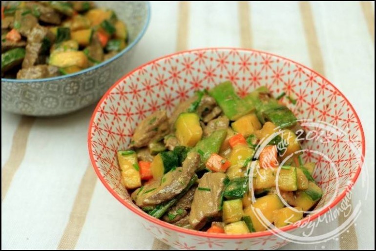 Wok de boeuf aux légumes